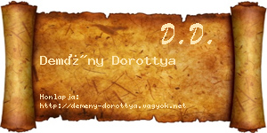 Demény Dorottya névjegykártya