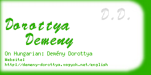 dorottya demeny business card